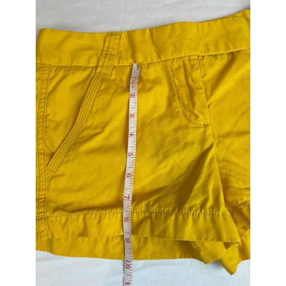 J. Crew Womens Chino Shorts City Fit Classic Twill 100% Cotton Yellow Size 0 - Picture 4 of 8